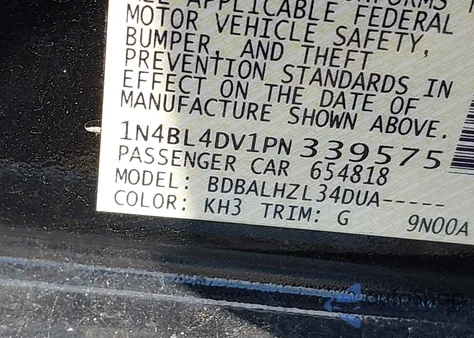 2023 Nissan Altima Sv Fwd из США, поврежденный, VIN 1N4BL4DV1PN339575